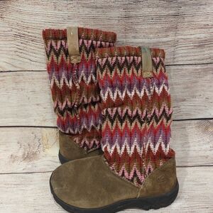Keen Girls Size 12 Boots | Colorful Zigzag Pattern | Winter Casual